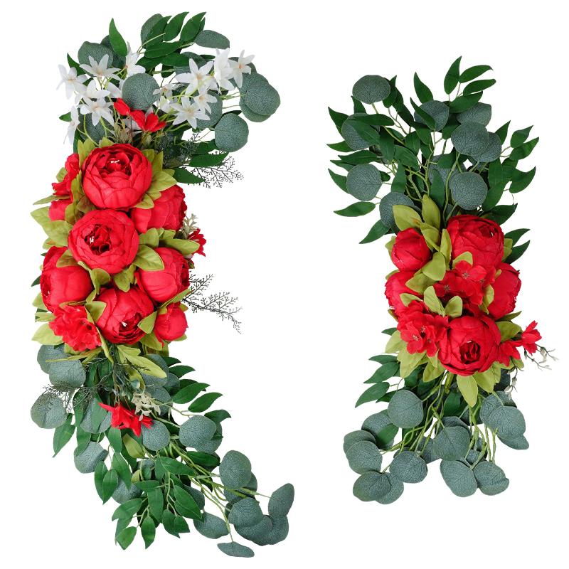 Artificial Flowers Diy Wedding Peony Welcome Flower Sign Decor Arch Door Lintel Flower Home Decor Table Flower Wedding Supplies