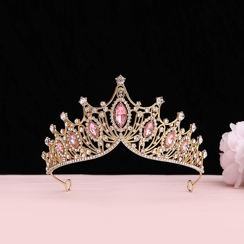 Bride's Crown Headband Wedding Korean Birthday Gift Adult Gift Crystal Crown Princess Dress Hair Accessory
