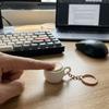 Smooth Solid Plastic Coffee Cup Keychain Portable Design Anti-stress Toy  Spare Time Fun