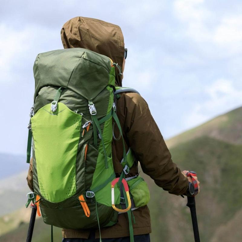Moschettone da Viaggio Moschettone con Blocco a Vite Moschettone da Pesca Moschettone da Arrampicata per Attrezzatura da Escursionismo e Campeggio