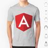 Angular Logo T Shirt Cotton Men Women DIY Print Angular Javascript Angularjs Js Programming Logo Angular Js Development Web