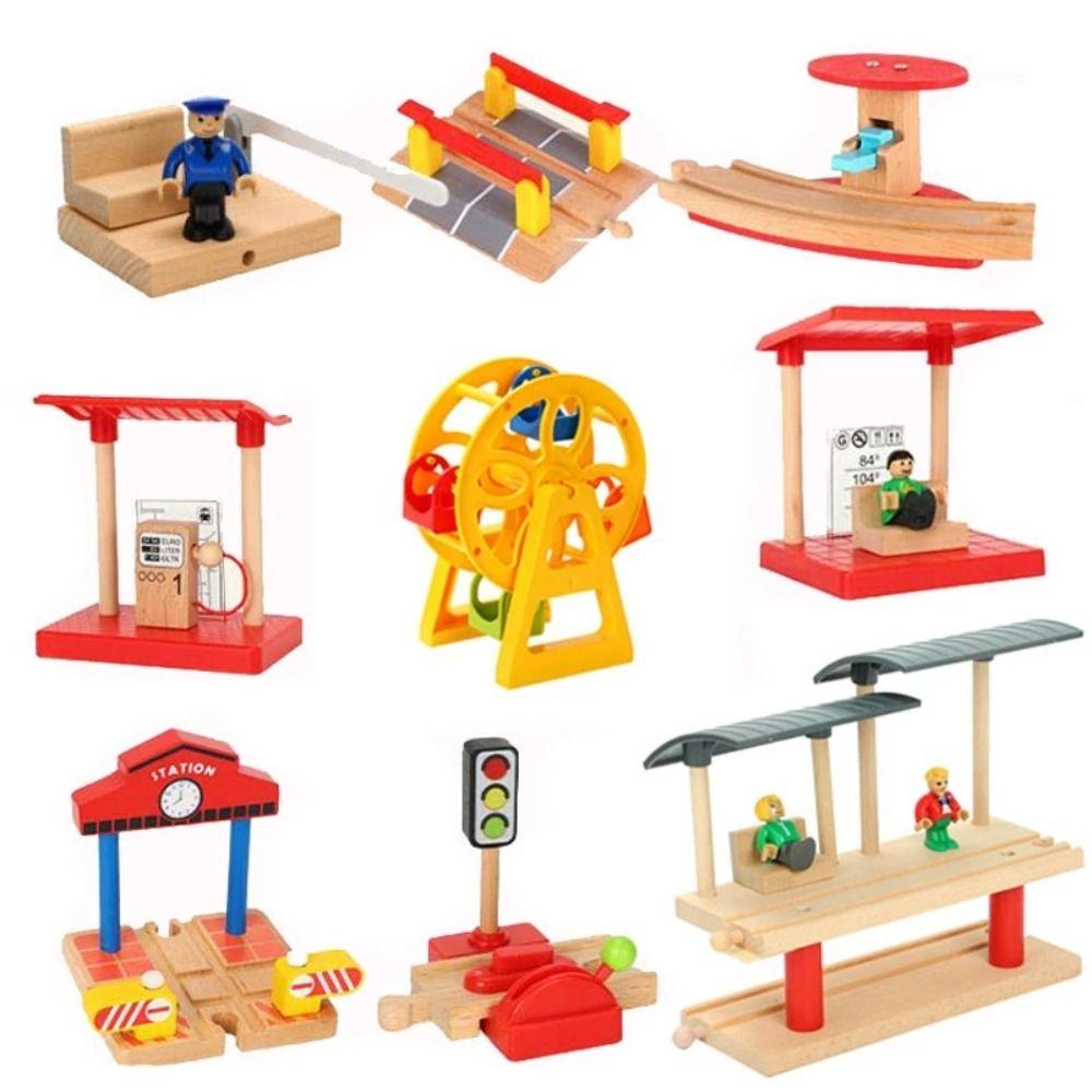 

Parent-Child Wooden Railway Track Set Train Rail Track Set Children Gifts Train Bars