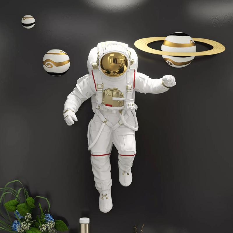 Nordic Astronaut Resin Wall Decoration Items Home Children's Room Background Wall Accessories Art Cafe Hotel Wall Sticker Decor