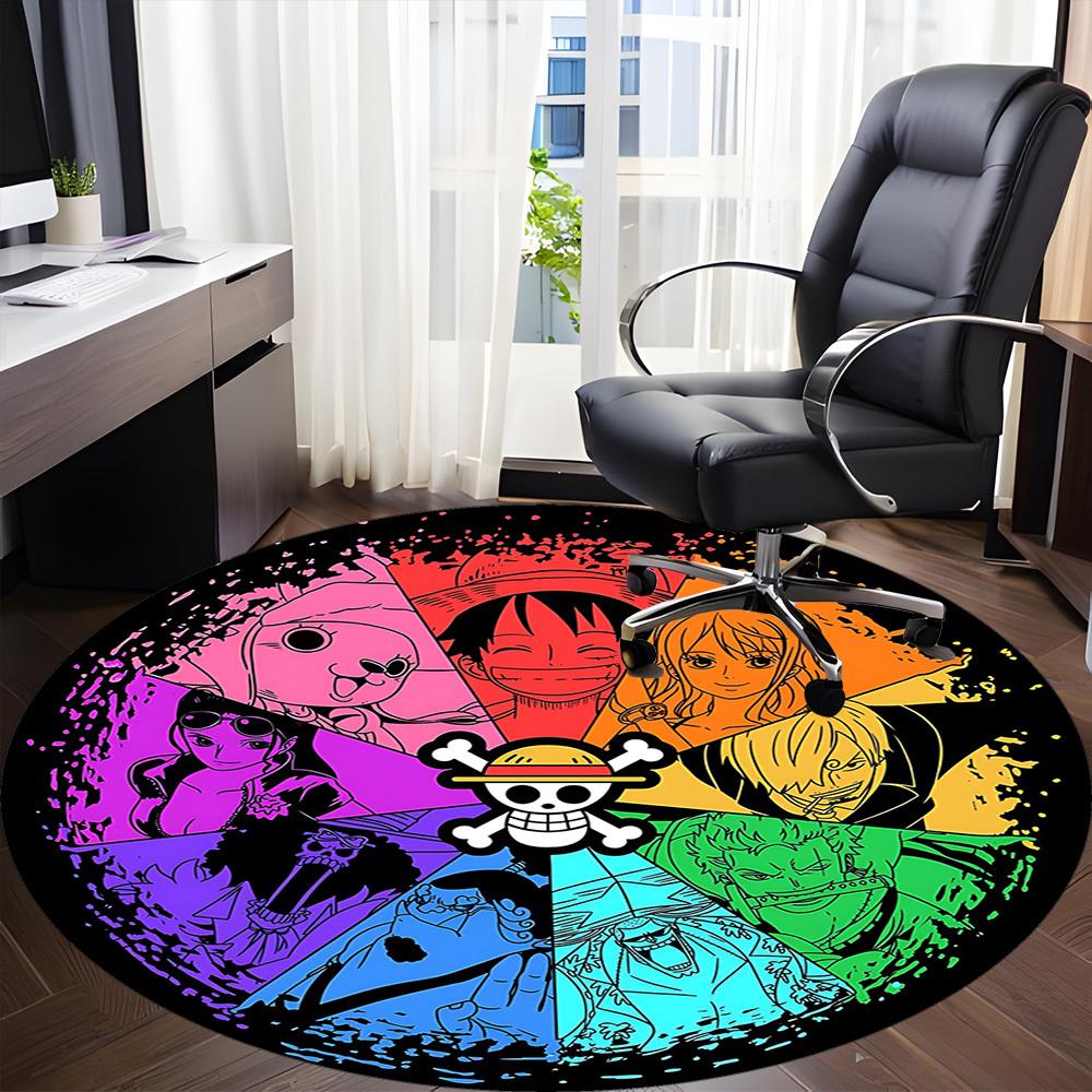 One Piece Office Round Area Rug, Indoor Mat Suitable For Office,Bedroom Living Room Home Decor, Room Deco A0908144
