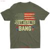 I'm Just Here To Bang Funny 4th of July Independence Day T Shirt Vintage Washed Homme Graphic Casual Slightly Soft Stylish