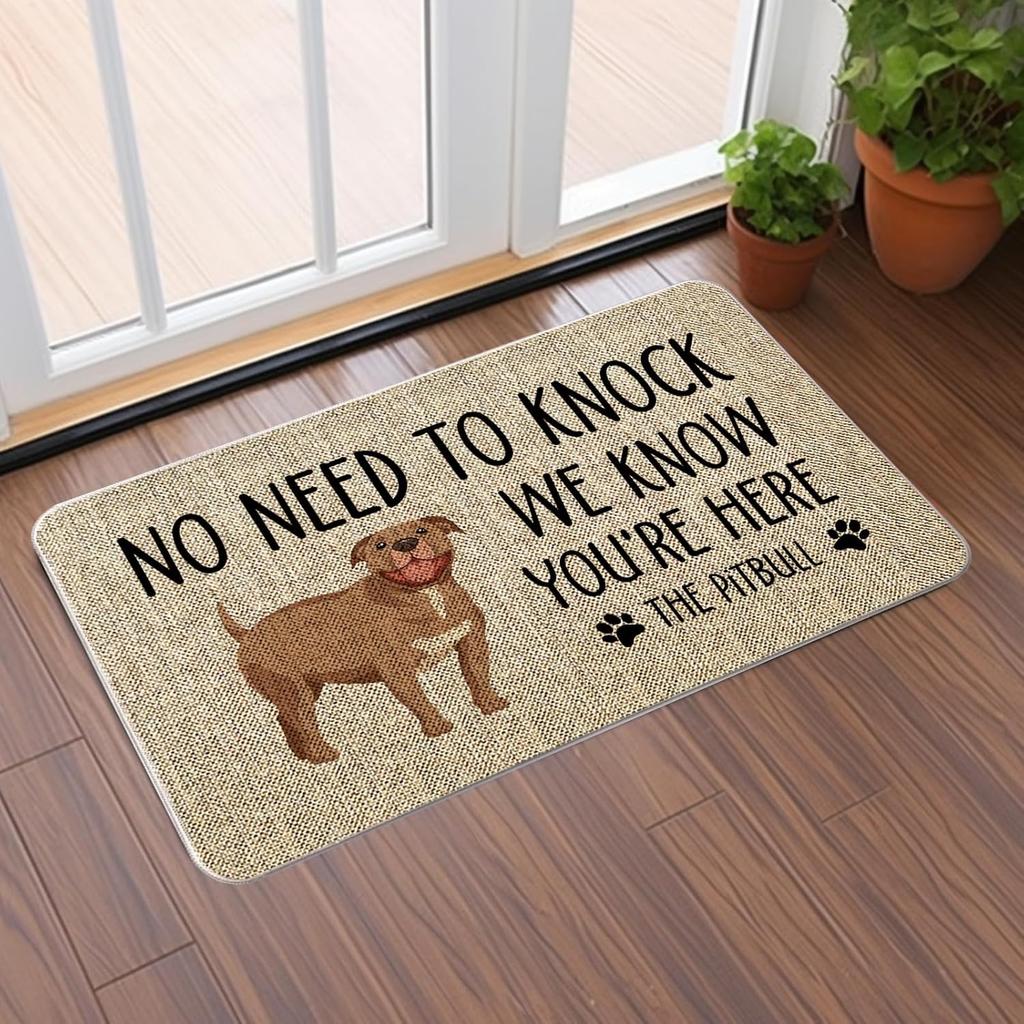 Dog Welcome Floor Mat Entry Rug Farmhouse Style Kitchen Front Door Floor Mat Indoor Outdoor Area Rug Home Decoration