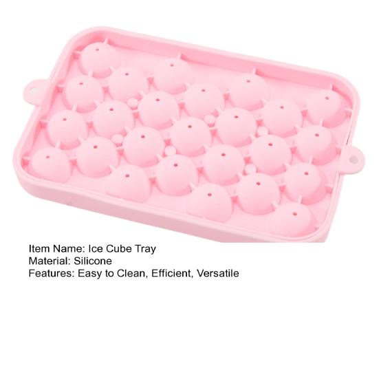 Silicone Ice Cube Tray with Lid Easy-Release Round Ball Mold for Whiskey