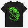 Grünes Steampunk Mechanisches Chamäleon Grafik Unisex T-Shirt