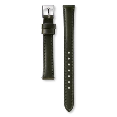 Watch Genuine Cowhide Cordovan-style Leather Band for Smart Change, 12mm Lug Width, 10mm Buckle Width, Green, RS12C12GN, Women's