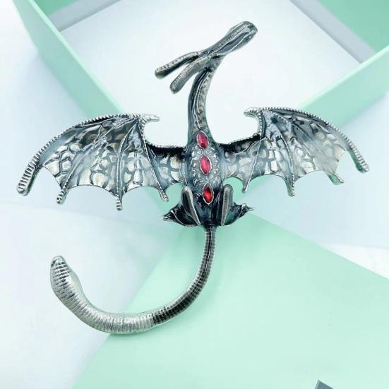 Winged Dragon Brooch Retro Colorful Dragon Brooch Pin Decorative Alloy Lapel Pin Clothes Accessory for Backpack Hats Jackets Decoration