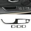 4 buc 35.8cm/37.8cm Fibră de Carbon LHD Mașină Ușă Geam Comutator Buton Acoperiș Ornamente Autocolant pentru BMW Seria 3 E90 2005-2012