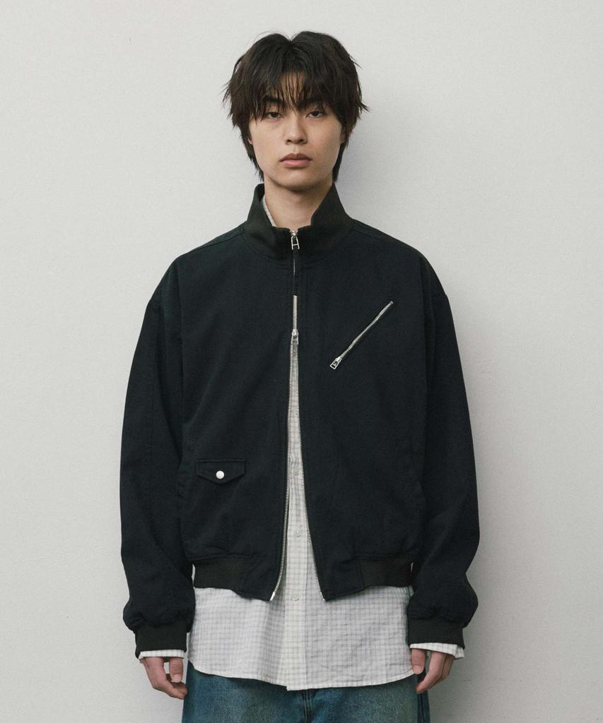 Wmc Vintage Cotton High-Neck Blouson_Black