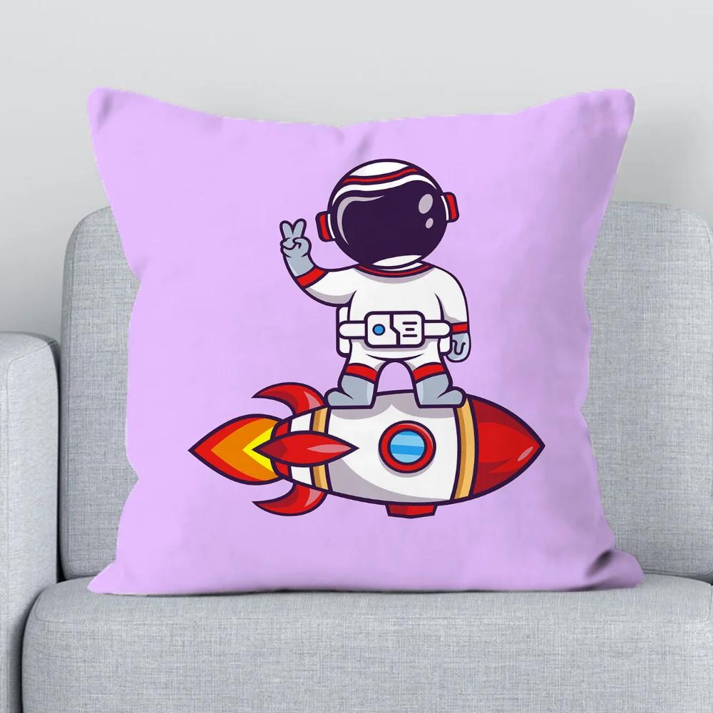 

Astronaut Cartoon Pillowcase Cushion Covers x Ornamental Pillows for Living Room Cushions Cover Decorative Pillowcases 30x30cm чёрный