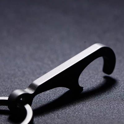 Tc4 Titanium Alloy Creative Mini Beer Bottle Opener Keychain With Key Rings
