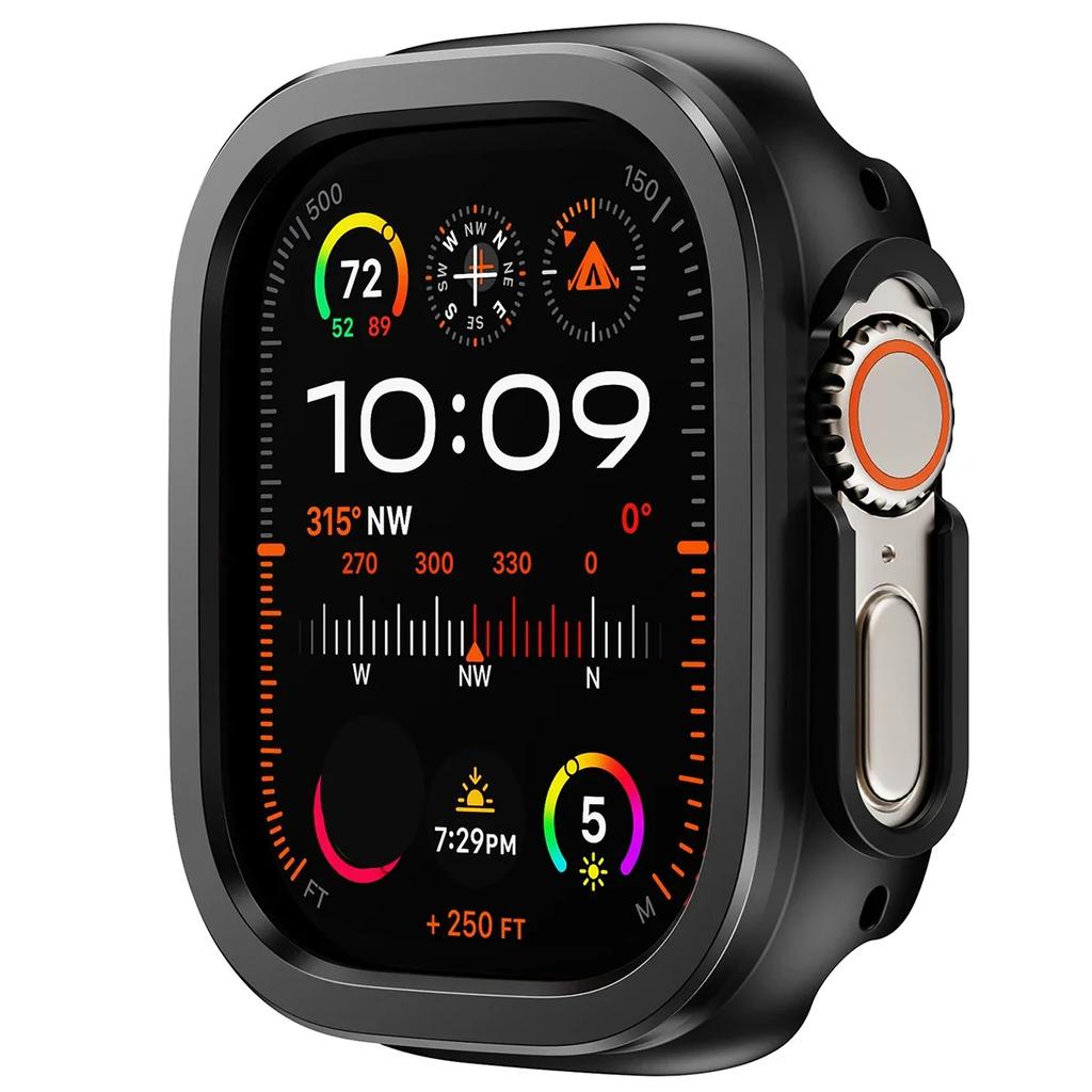 Lega di Alluminio Metallo + Custodia in TPU Per Apple Watch Ultra 1/2/3 49mm Telaio Paraurti Scocca Protettiva per Apple Watch Serie 11 10 9 8 7 6 5 46mm 42 45 41mm