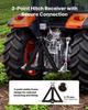 3 Point Trailer Hitch with 50.8 mm Receiver, 3 Pt Quick Hitch Attachment, Tractor Tow Drawbar Adapter, Compatible with Category 1, Kubota, Mahindra,