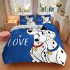 Love Between Dalmatians Print 3Pcs Bedding Setduvet Cover With 2 Bedropillowcase Home Birthday Gift