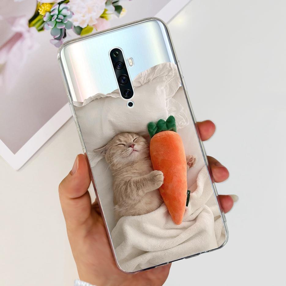 For Oppo Reno 2 2F 2Z Case Luxury Painted Cover Clear Silicone Phone Case For Oppo Reno2 F Reno 2Z Reno2 Reno2F Reno2Z Soft Bags