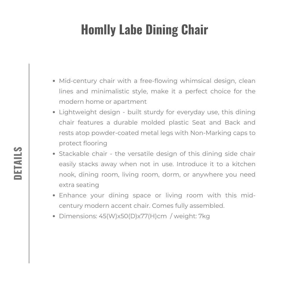 Homlly Labe Dining Chair 2PCS
