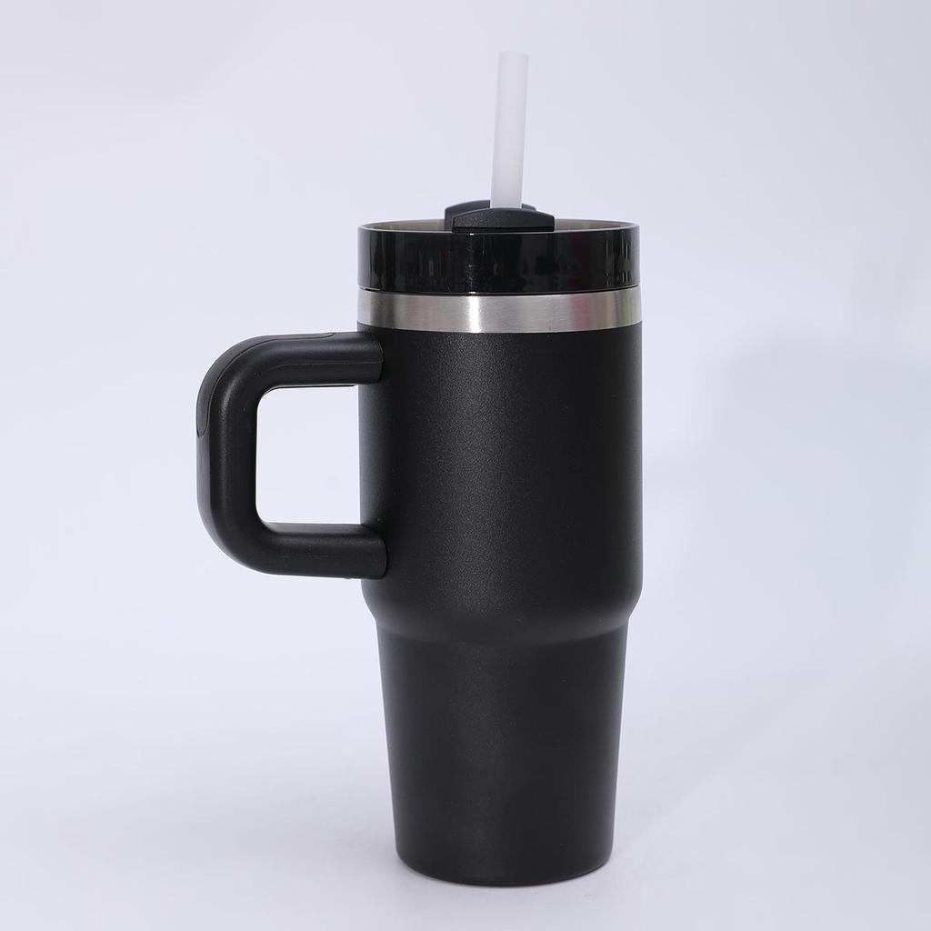 14oz Insulated Stainless Steel Tumbler with Handle for Outdoor Sports and Vehicles