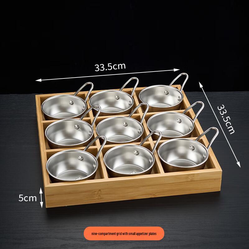 Bamboo and Wood Divided Serving Platter