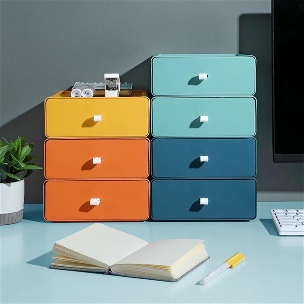 Stackable Desktop Organizer Drawer Makeup Storage Box Cosmetic Rack Jewelry Container Large Capacity Storage Medicine Case Box