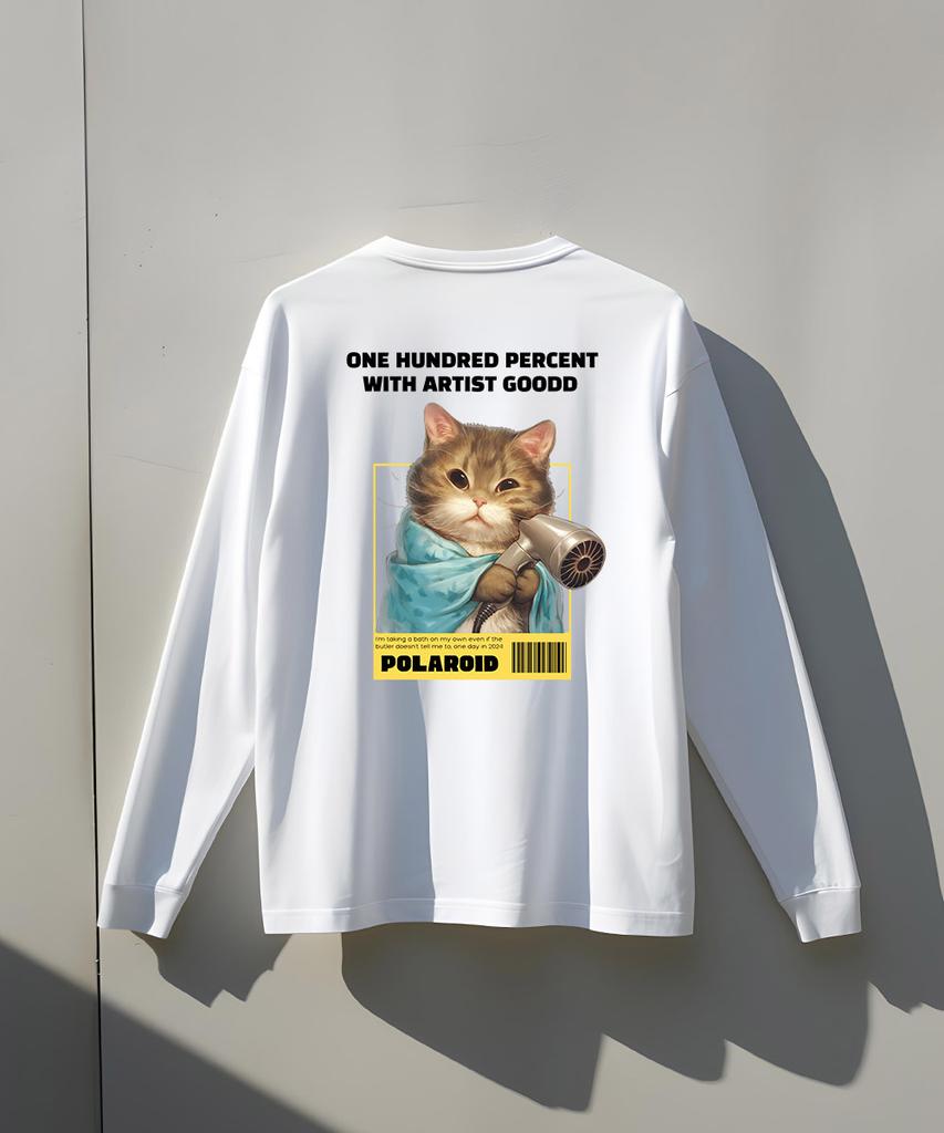 OHP Ohpxgoodd B Polaroid Crew Neck Long Sleeve T-Shirt