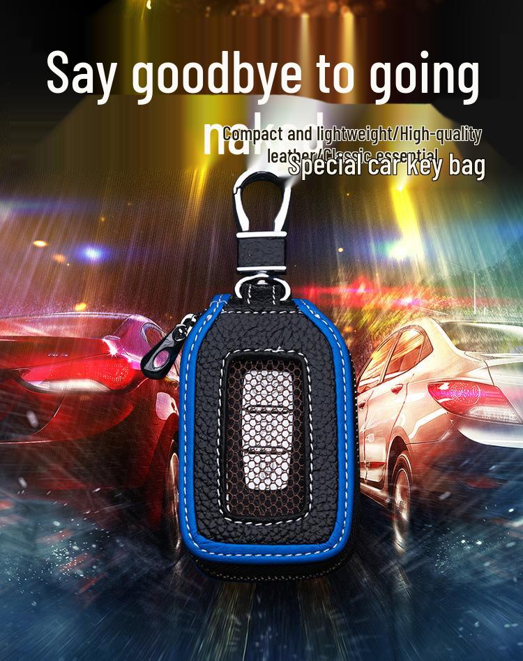 Universal Leather Car Key Pouch for Men & Women - Protective Remote Case for Volkswagen, Toyota, Hyundai, Honda