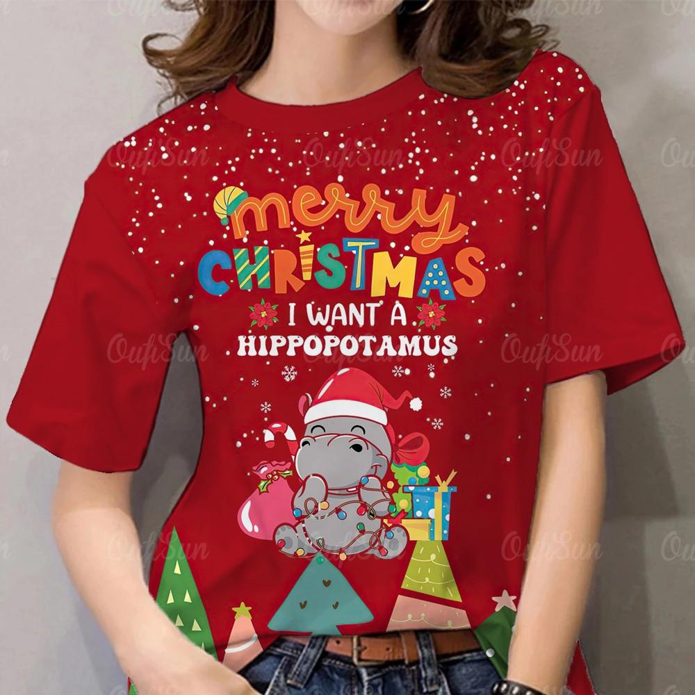 2026 Tshirt Christmas Clothing Unisex Christmas T-Shirt Adult Christmas Holiday T-Shirt Quick Drying Breathable 3d Printed T-shirt