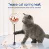 Cat Teaser Toy IQ Training Food Ball Anti Choke Leakage Adjustable Educational Elastic Spring Exercise Pet Treat Dispenser Cat Supply