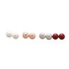 3/6pair Lightweight Imitation Pearl Earrings Champagne Pearl Ear Jewelry  Ladies Fashion