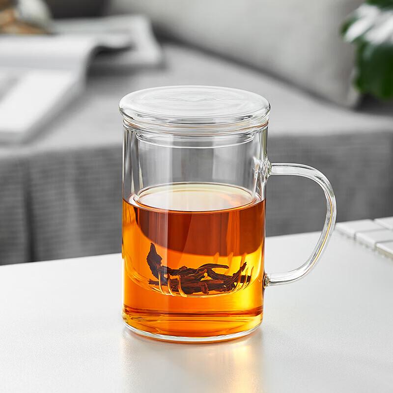 Зеленая кружка-заварник из стекла Чанмин