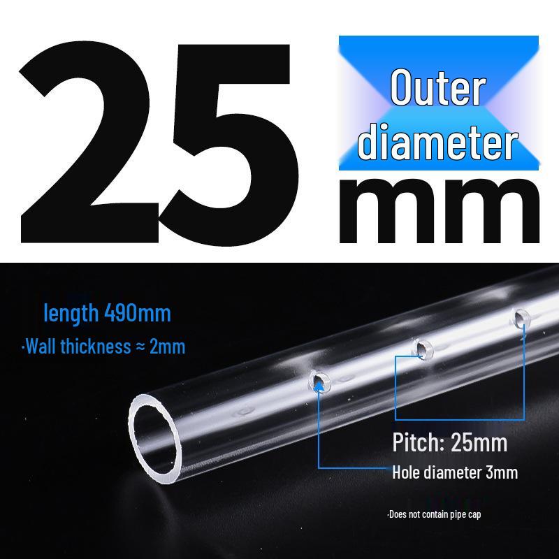 Longxiang Aquarium Acrylic Transparent Rain Tube Outlet (3/4/6 inch, 20mm)