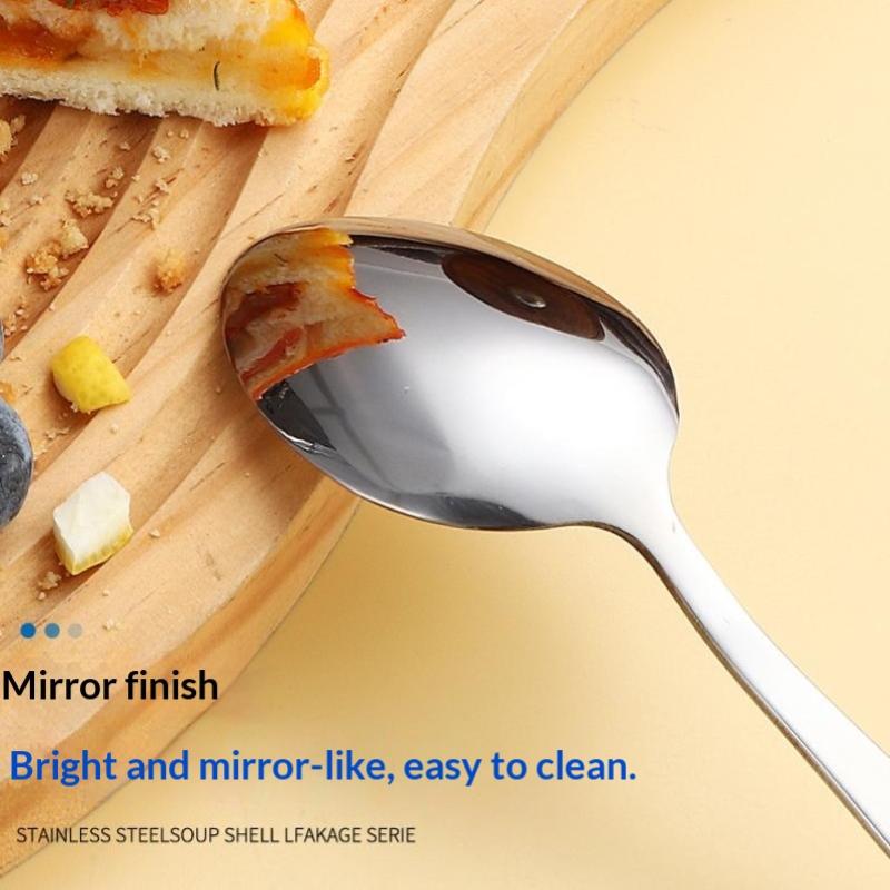 1pcs Stainless Steel Coffee Spoons With Ceramic Handles - Perfect For Mixing, Sugar, Ice Cream Kitchen & Dining Accessories