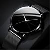 Light-luxury Men Business Watches Ultra Thin Stainless Steel Mesh Belt Quartz Watch for Man Male
