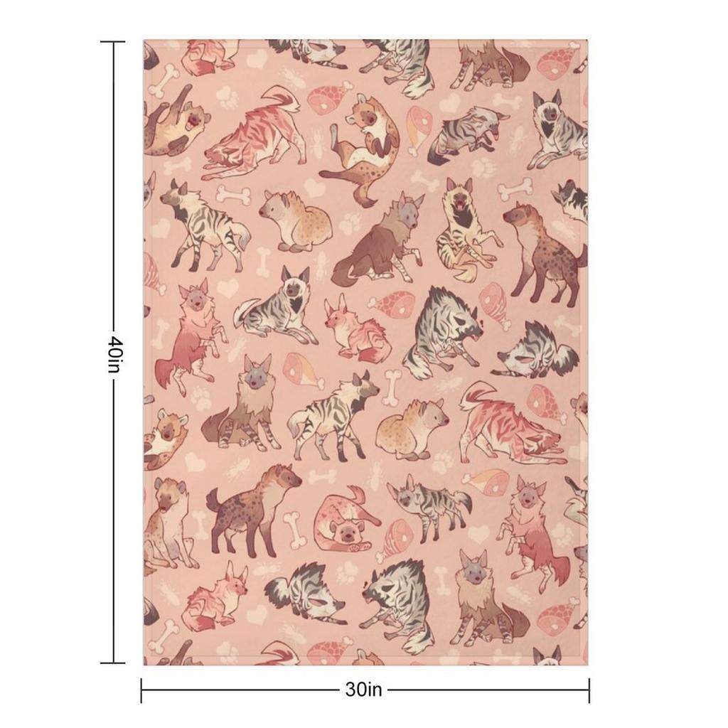 Hyenas In Orange Throw Blanket Funny Gift Heavy Tourist Manga Blankets