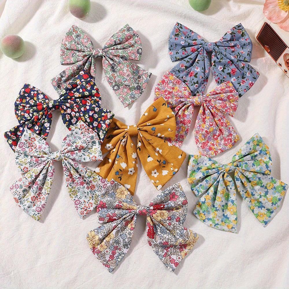 Embroidery Bows Hair Clips Solid Hairpins for Handmade Ribbon Barrettes Butterfly Hair Pin Headwear
