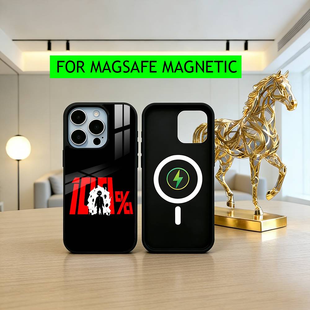 

Mob P-Psycho 100 Shigeo K-Kageyama Phone Case For iPhone17,16,15,14,13,12,11 Plus,Pro Magnetic For Magsafe Wireless Charging iPhone16PRO