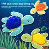 Pet Toy Molar Teeth Guard Soft Tough Chew Toy Turtle Shape Bite-Resistant Tooth Cleaner Dog Toy with Built-in Sound