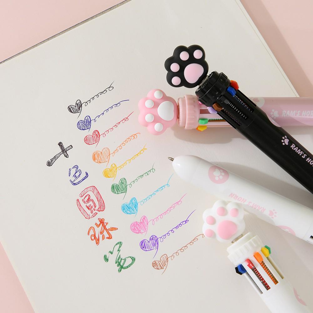 Chenxi Cartoon Cat Paw Multi-Color Ballpoint Pen for Students