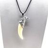 Fashion Brave Men's Pendant Necklace Vintage Bronze Wolf Tooth Alloy Pendant Necklace Fashion Choker Jewelry
