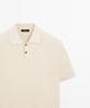 Masimodutti Cotton Linen Button Polo Shirt