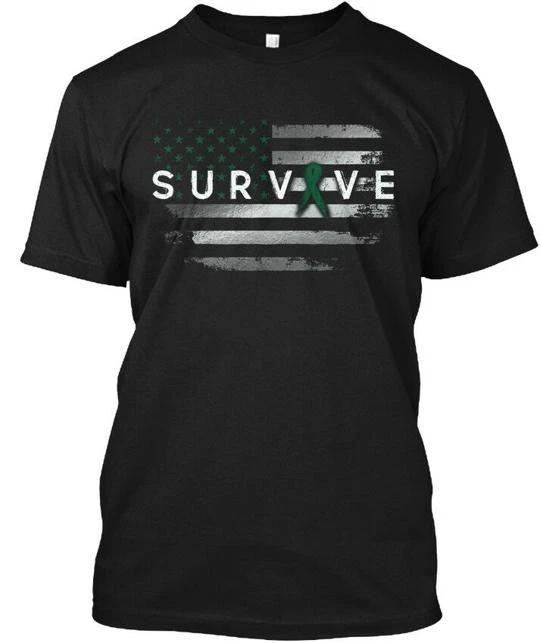 Liver Cancer Awareness Survive TTshirt Made in the USA Size S to 5XL L