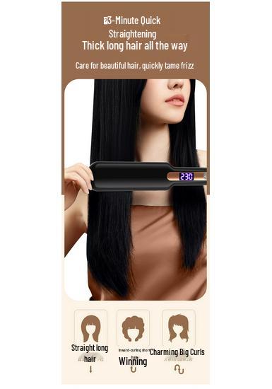 Dual-Use 3D Floating Plate Hair Straightener: Fast Heating, Digital Display, Auto Power-Off, Anti-Scald, No Hair Damage