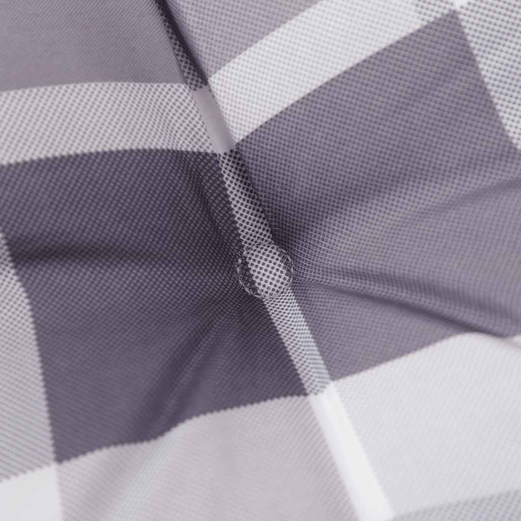 Hochlehner Seat Cushions 4 pcs Grey Checkered Pattern Oxford Fabric