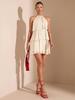 New Women's Irregular Backless Lace-up Dress with Solid Color and Sexy Cake Skirt