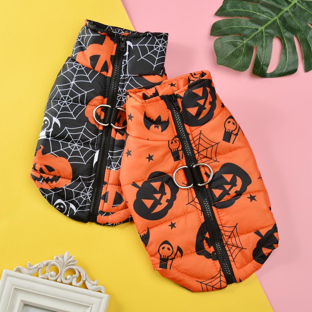 Winter Dog Jacket for Small Medium Dogs Cat Windproof & Waterproof Thicken With D-Ring Puppy Pumpkin Clothes Bulldog Pet Outfits