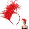 Feather Headband for Women Feather Fascinator Headband Cocktail Wedding Party