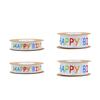 Happy Birthday Printed Ribbon Multicolor Letter Roll Gift Wrapping for Party Festival Decor