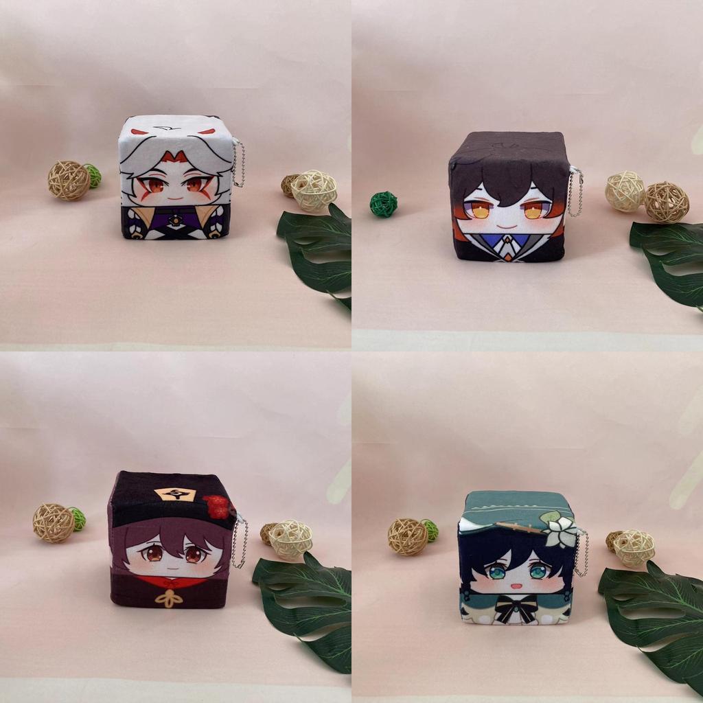 Cartoon Character Plush Pillow Genshin Impact Zhongli Venti Childe Hu Tao Raiden Shogun Ayaka